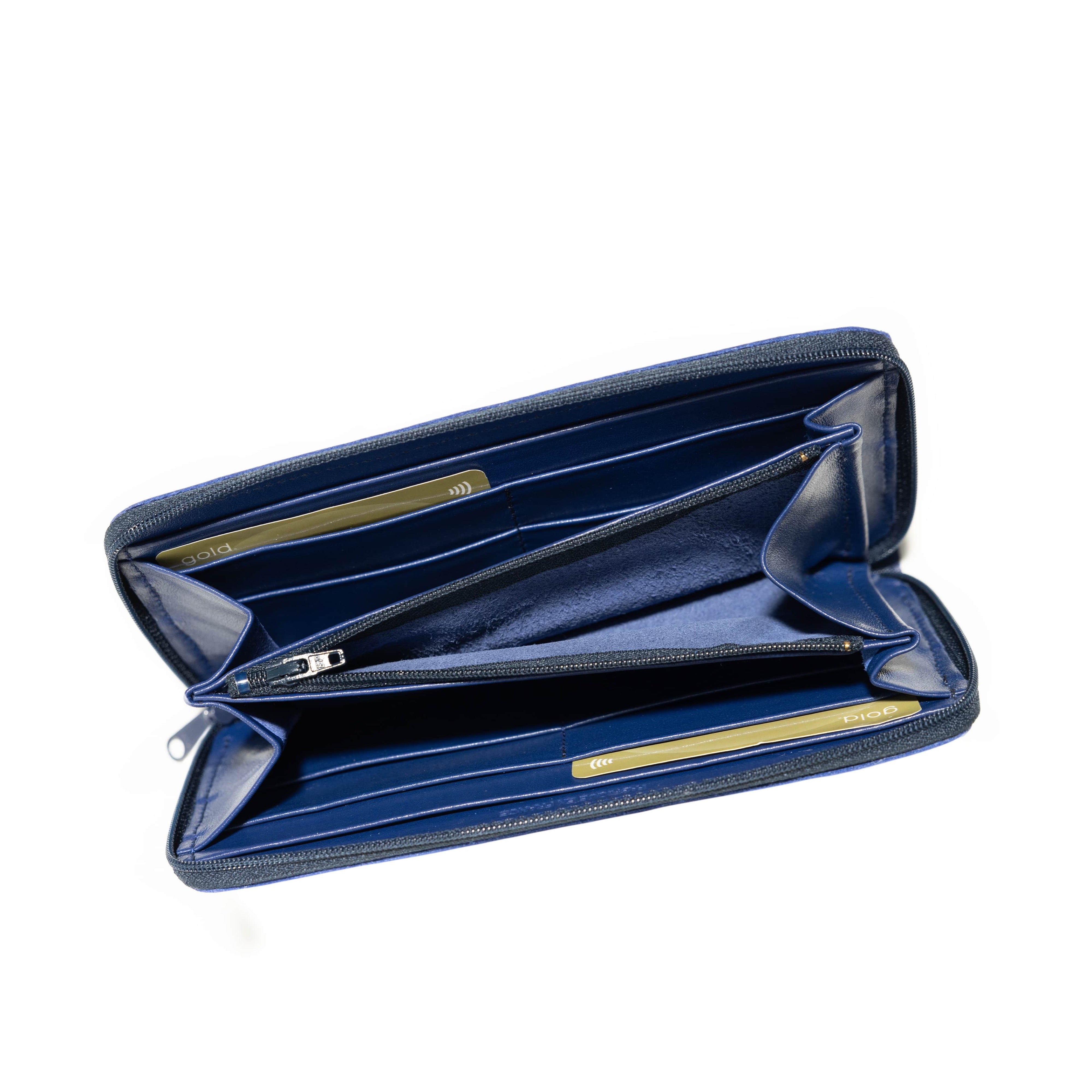 Portefeuille Courcelles - Bleu Nautique
