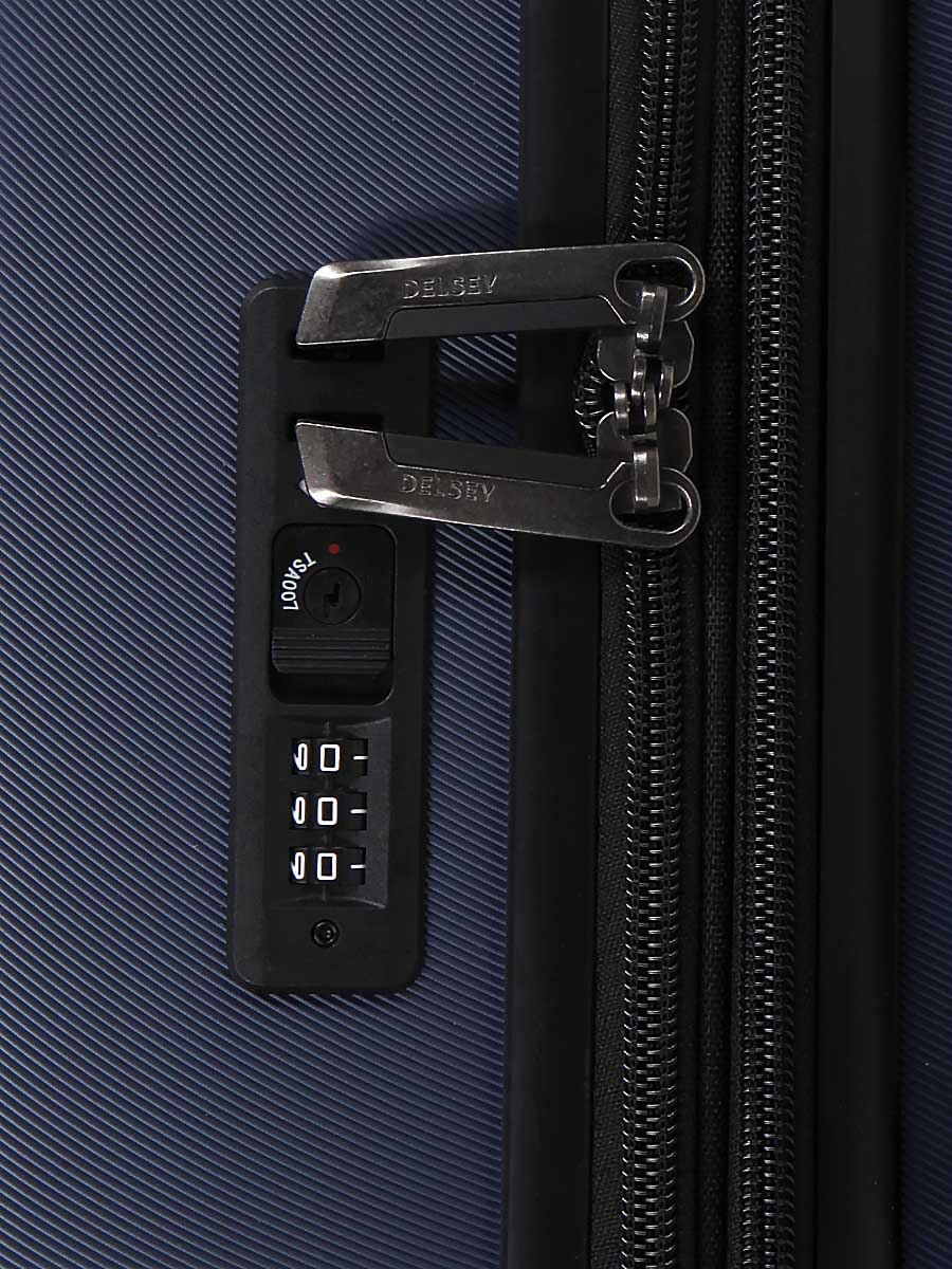 Valise extensible Delsey Air Armour 68 cm Bleue