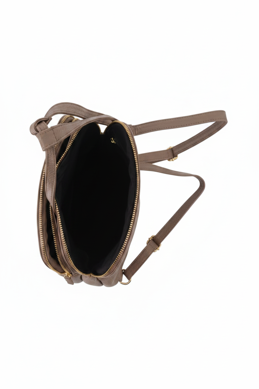 Sac à Dos Bicolore Taupe-Café ML